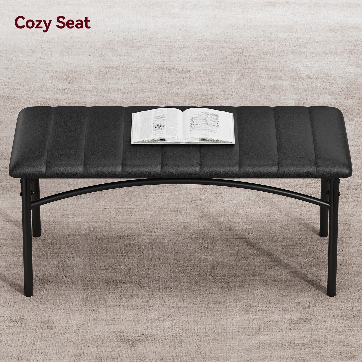 TROPOW Dining Table Set for 4, Kitchen Table and 2 Chairs & 1 Bench with Upholstered, 4 PCS Dining Table Set for Small Space, Apartment Home Kitchen